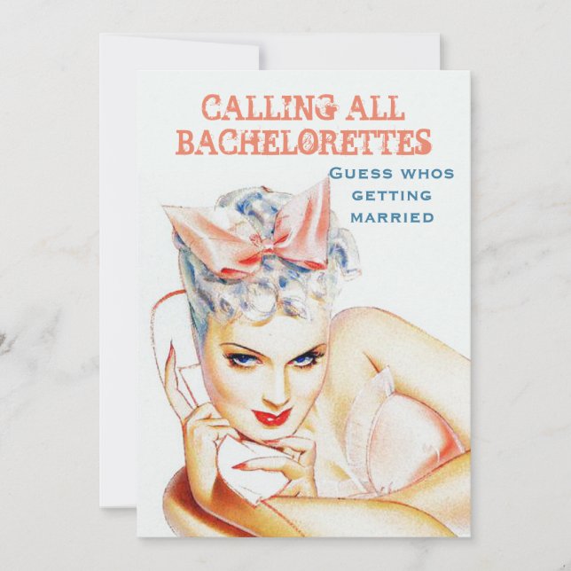 Invitation Douche nuptiale, fête de bachelorette (Devant)