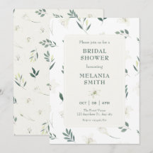Douche nuptiale florale blanche
