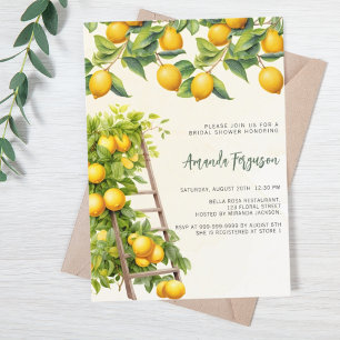 Invitation Douche nuptiale jaune citrons