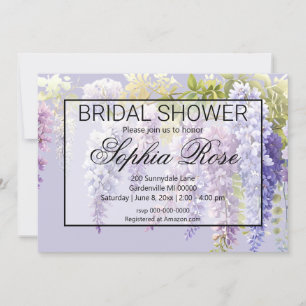Invitation Douche nuptiale lilas violette