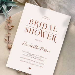 Invitation Douche nuptiale moderne boho neutre minimaliste