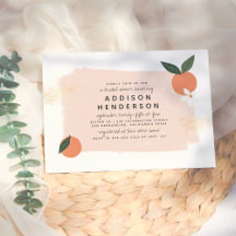Douche nuptiale moderne Bold Orange & Blossom rose