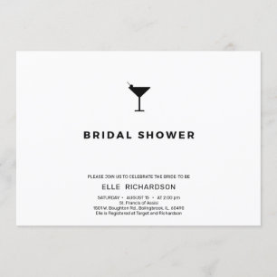 Invitation Douche nuptiale moderne chic et minimaliste