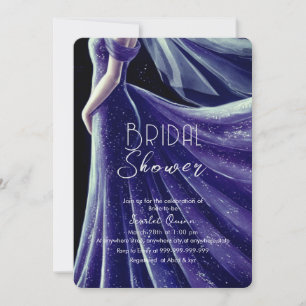 Invitation douche nuptiale pourpre mariage #5