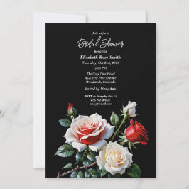 Invitation Douche nuptiale rose pâle rose rose rose roses