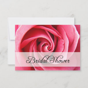 Invitation douche nuptiale : rose rose