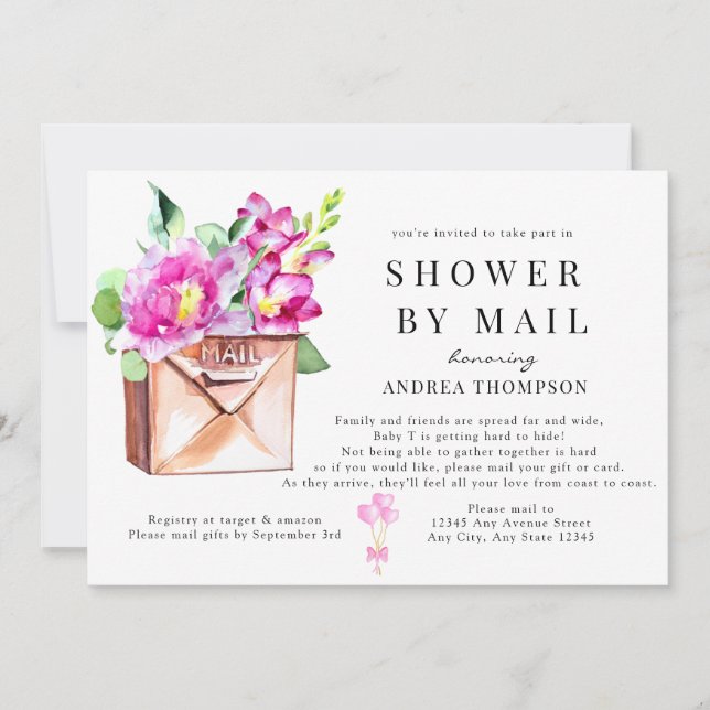 Invitation Douche par Baby shower postal (Devant)