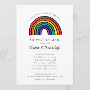Invitation Douche Par Courrier Longue Distance Parachute