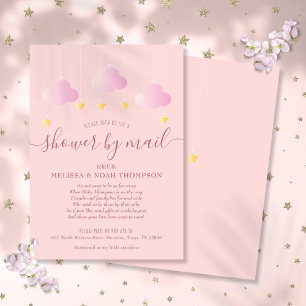 Invitation Douche Par Mail Long Distance Rose Baby Girl