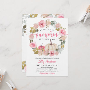 Invitation Douche pour bébé Citrouille douce