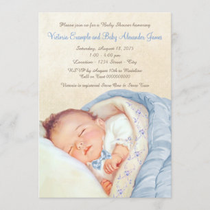 Invitation Douche vintage de bébé