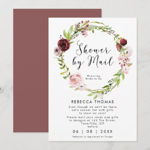 Invitation douche virtuelle par mail fleurie douche nuptiale