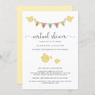 Invitation Douche virtuelle pour bébé   Mama Bird & Baby Chic