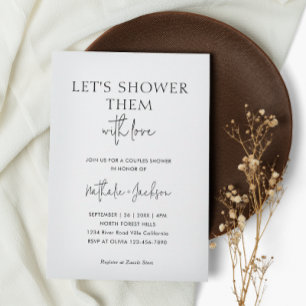 Invitation Douchons-les avec amour   Mariage de douches en co