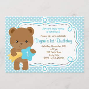 Invitation d'ours (ęrs anniversaire/baby shower) -
