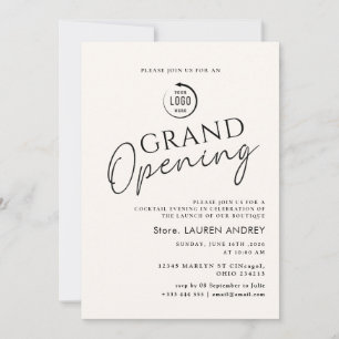 Invitation d'ouverture élégante et minimaliste