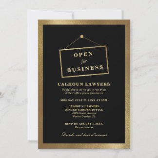 Invitation d'ouverture officielle de l'entreprise