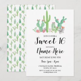 Invitation Doux 16 Cactus Cactus Aquarelles