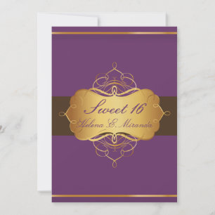 Invitation Doux 16/ chocolat prune/ tiara