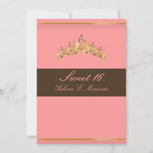 Invitation Doux 16/ joli en tiara chocolat rose