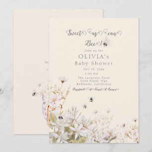 Invitation Doux comme peut Baby shower d'abeille