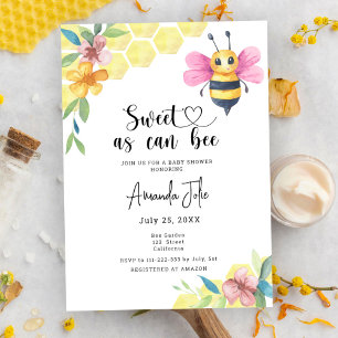 Invitation Doux comme peut être baby shower floral