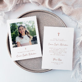 Invitation Doux et simple | Photo Première communion sainte