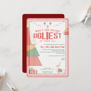 Invitation Doux moche Concours le plus ignoble Noël