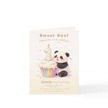 Doux Panda Pastel Bébé 1er Anniversaire