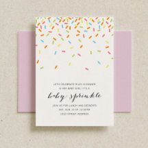 Invitation doux pour bébé saupoudré