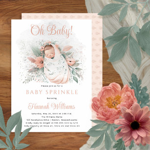 Invitation Doux Swaddled Oh Baby Floral Girl Baby Sprinky