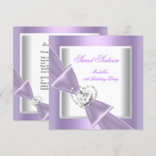 Invitation Doux Sweet sixteen 16 Partie Lilac Blanc