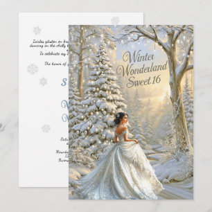 Invitation Douze ans magiques Forêt Enchantée Hivernale