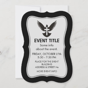 Invitation Dove avec croix