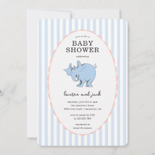Invitation Dr. Seuss Horton entend un Qui Cadeau de Naissance