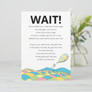 Invitation Dr. Seuss Oh, les endroits Livre d'or Panneau de