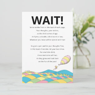 Invitation Dr. Seuss Oh, les endroits Livre d'or Panneau de