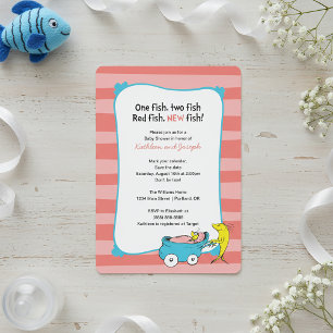 Invitation Dr Seuss   Un poisson - Baby shower fille