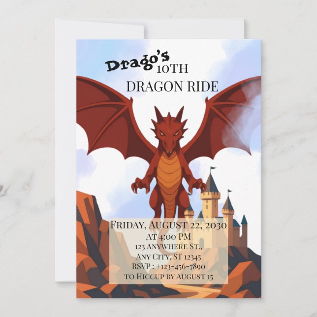 Invitation Dragon (Devant)