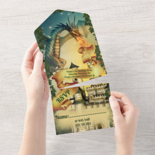 Invitation Dragon et Château