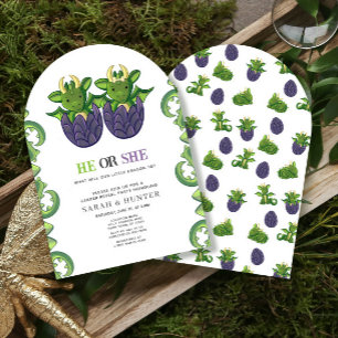 Invitation Dragon Moderne Lui Ou Elle Baby shower De Révélati