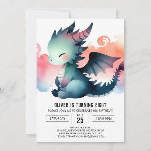 Invitation Dragon mystique Anniversaire numérique