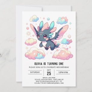 Invitation Dragon mythique 1er anniversaire