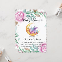 Dragon rose mignon et Baby shower de fille de pivo