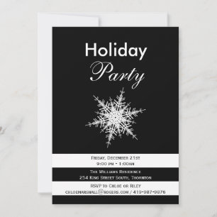 Invitation Dramatique Black & White Holiday Party