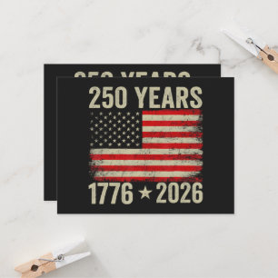 Invitation Drapeau américain 250 ans 1776-2026