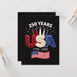 Invitation Drapeau américain 250e anniversaire des États-Unis