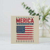 Drapeau Américain 4 Juillet Merica