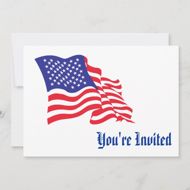 Invitation Drapeau américain des États-Unis (Devant)