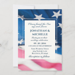 Invitation Drapeau américain patriotique Christian Bible Mari